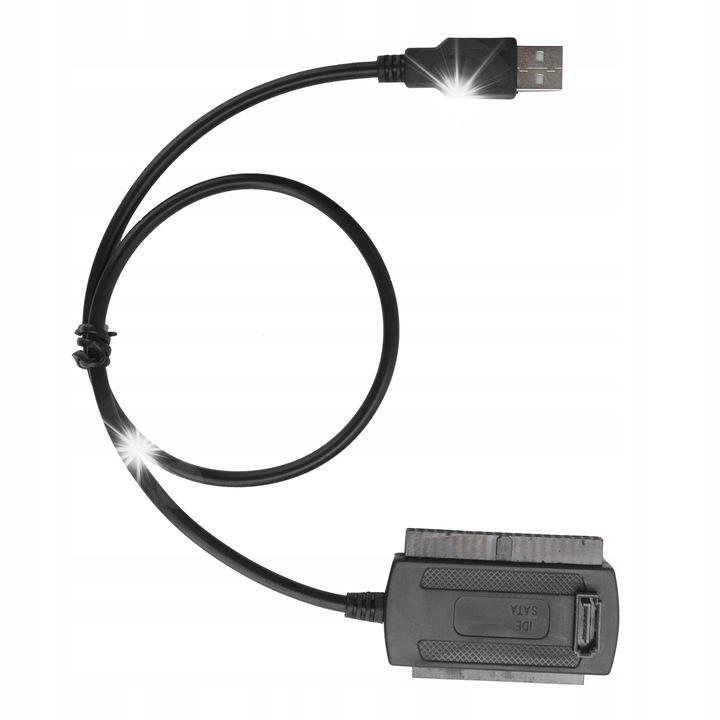 Cablu adaptor USB la SATA, 42cm, 480Mb/s, compatibil cu HDD IDE 2.5/3.5