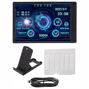 Ecran suplimentar 3.5" IPS, USB Type-C, rezolutie 320x480, monitorizare temperatura CPU, GPU, RAM