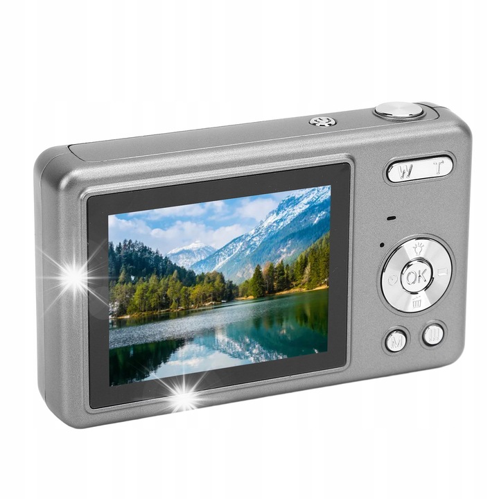 Aparat foto compact, 50 MP, 4K, 2,4 inch, cu cablu USB, curea, card de memorie