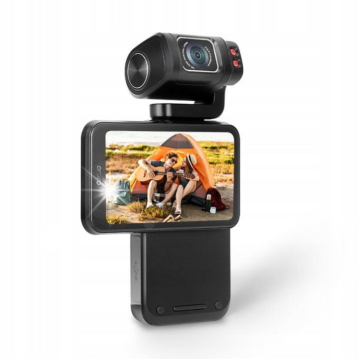 Цифрова видеокамера ORDRO M3, 5K, 3,5 инча, WiFi, 120° ъгъл, 3250 mAh