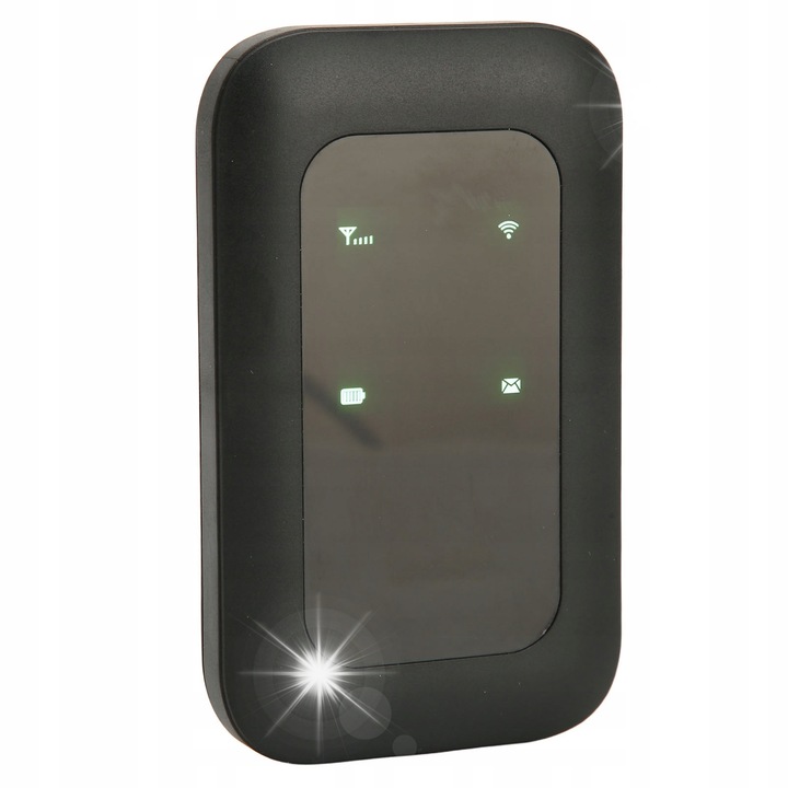 Router Wi-Fi 4G H806, 150Mb/s, negru, set cu cablu de incarcare si instructiuni