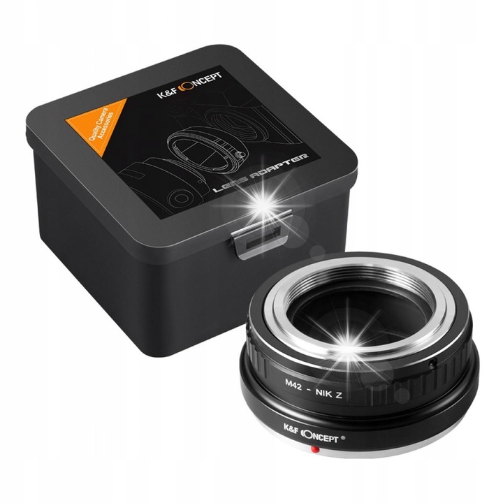 Adaptor M42 pentru Nikon Z, K&F Concept, din alama si aluminiu, constructie precisa, nou