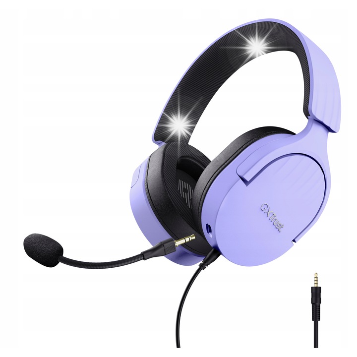 Gamer fejhallgató, Trust, GXT 489 Fayzo, mikrofonnal, 50 mm, 1,2 m, többszínű