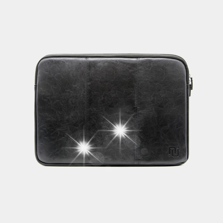 Negotia Vintage Abbey laptop tok, 15,6'', fekete, 39x29x2,5cm, PU műbőr, vízálló