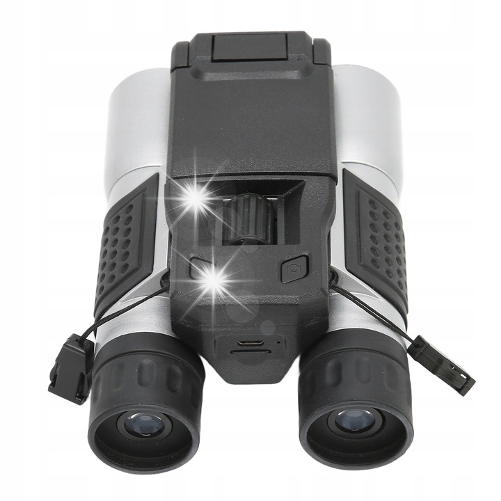 Binoclu digital 12x32 HD 1080P cu camera, argintie