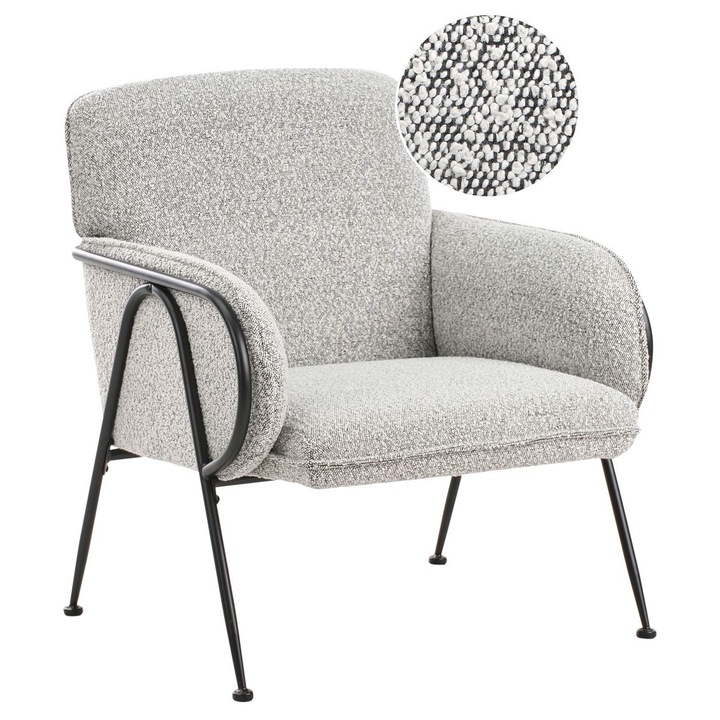 Fotoliu Trysnes Negru/Alb