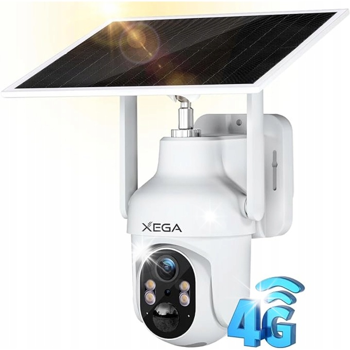 4G LTE 2K 3MP соларна камера за наблюдение със SIM, захранване 10400mAh, водоустойчивост IP66, гъвкав монтаж