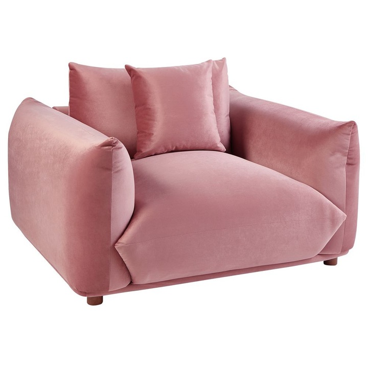 Fotoliu Luvos Catifea Roz