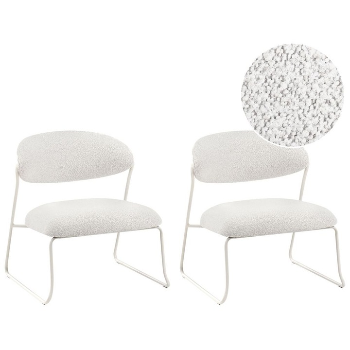 Set de 2 fotolii Kolsva Alb-murdar