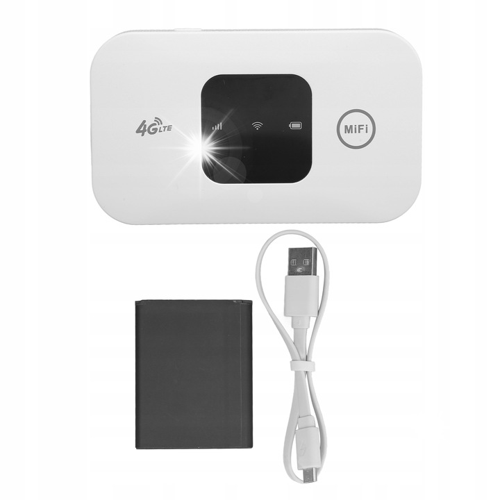 Мобилен WiFi рутер хотспот 4G MF800-2, 150 Mb/s, 2100 mAh, бял, пълен комплект