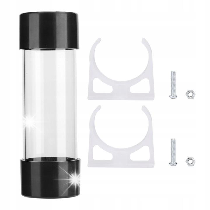 Rezervor apa pentru cooler computer, 150mm, 210ml, G1/4, 4,5cm, set 2 jumatati rim