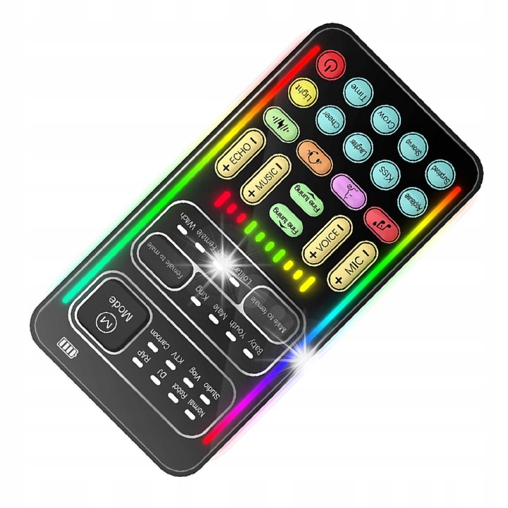 Hangmodulátor, 8 hangeffektus, fekete, teljes készlet