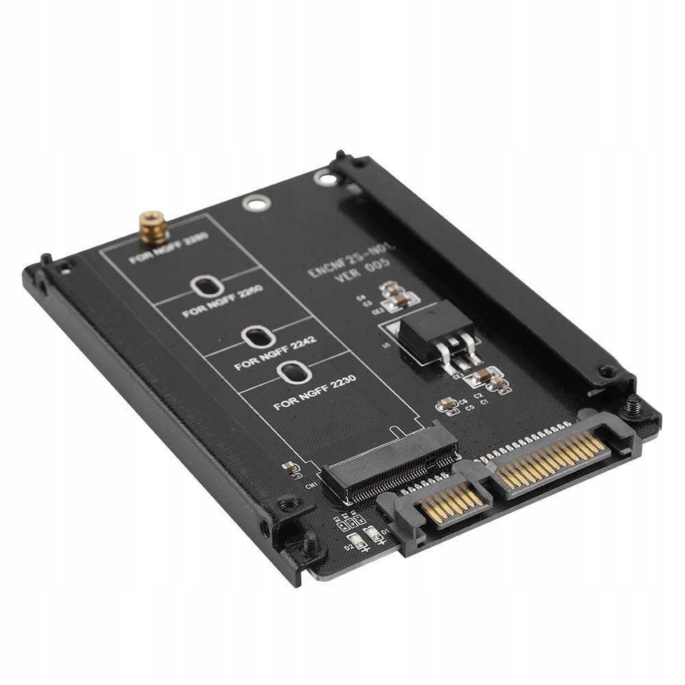 Adaptor M.2 NGFF la SATA 22PIN, 12x8x1,5cm, plug and play, set cu