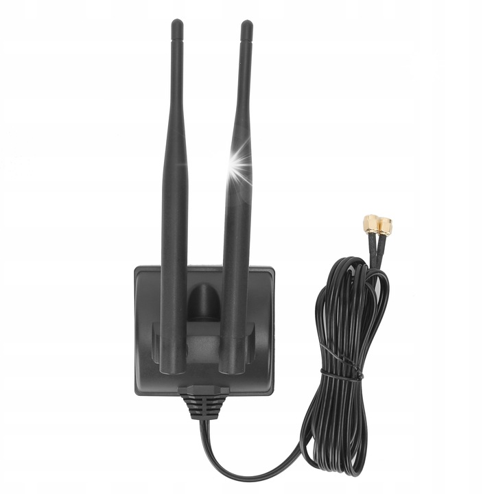 Antena WiFi 2,4G/5,8G, 6dBi, RP-SMA, 2m, set cu 2 cabluri MHF4