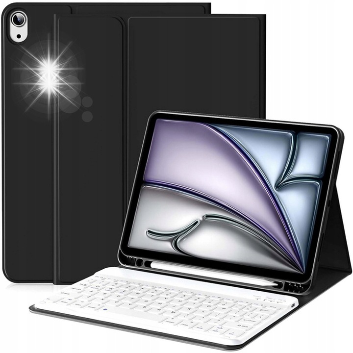 Set husa si tastatura Bluetooth pentru iPad Air 11" 6 gen, multicolor, 2024