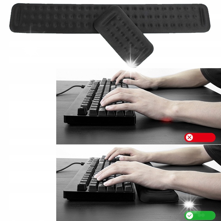 Ergonomikus csuklótámasz, Faluber, FB-WR, S méret, rózsaszín, memóriahab