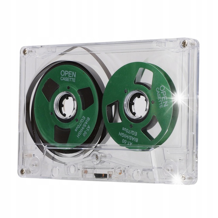 Caseta magnetica goala, 50 minute, cu carcasa transparenta, pentru inregistrare sunet