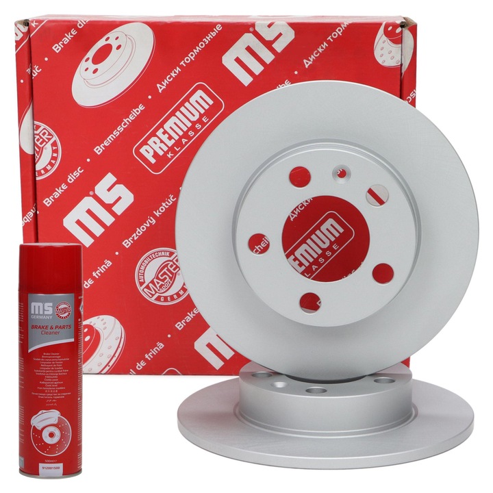 Set discuri de frana Master-Sport, 230x40.6mm, 5 gauri, spate, colorat, 2 bucati