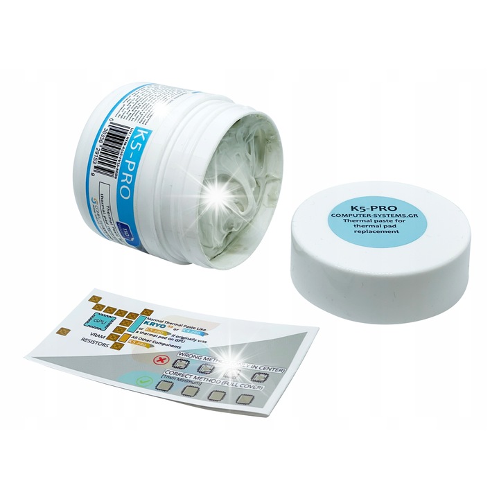 Pasta termica K5-PRO 110g, conductivitate termica ridicata, aplicare usoara, fara data de expirare