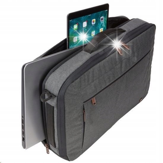 Geanta laptop Case Logic Era Hybrid 15.6", neagra, 2 in 1, compartiment pentru tableta 10.5"