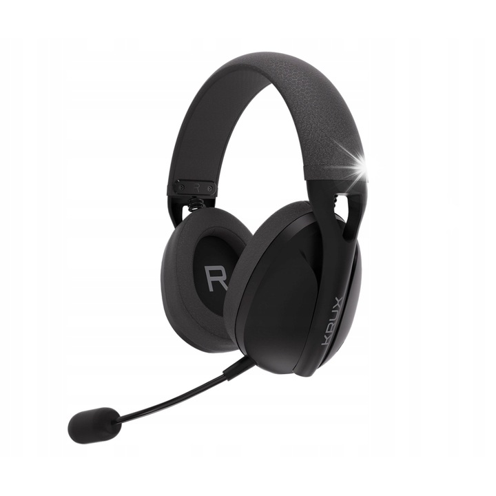 Krux Clapz vezeték nélküli fejhallgató, 2,4 GHz, Bluetooth, fekete, 175g