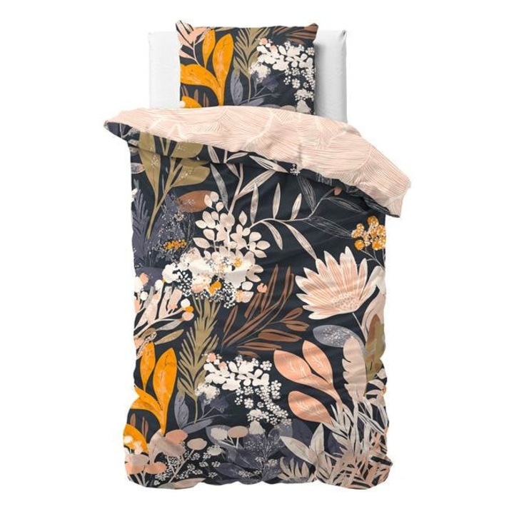Dreamhouse ágyneműgarnitúra, 1× paplanhuzat 140×200/220 cm, 1× párnahuzat 60×70 cm, 100% pamut, hipoallergén, 144T, Nature Mystical Garden Black minta, digitális nyomtatás, multikolor szín