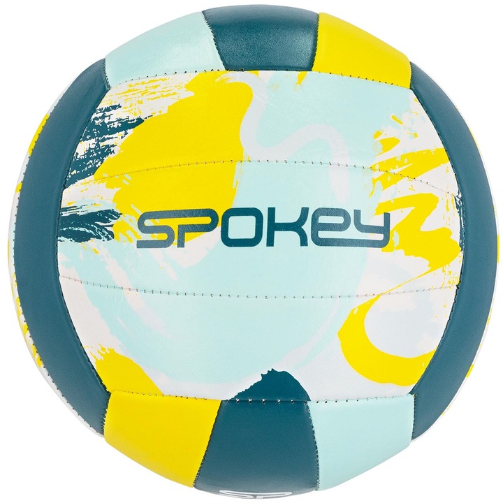 Minge volei Spokey Setter, galben-verde, 1,6mm, dimensiune 5, set