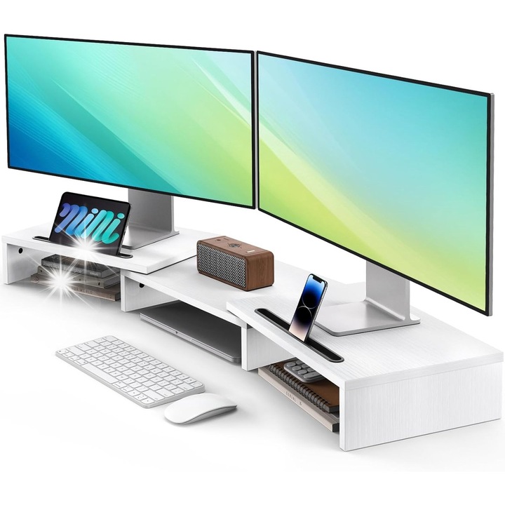 Irodai tartó monitorhoz és laptophoz, SOUNIX, 30x15x10cm