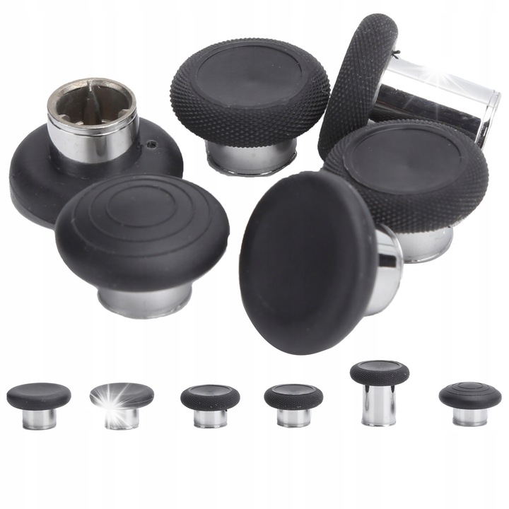 Set accesorii pentru controller Xbox One Elite Series 2, 6 palete, 7 butoane metalice, negru