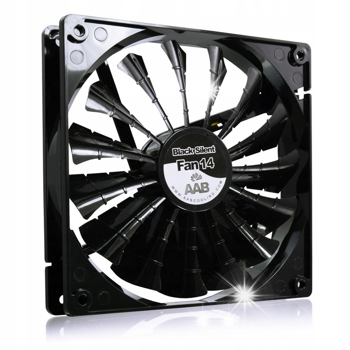 Ventilator PC AABCOOLING Black Silent Fan 14, 15 palete, 104 m3/h, 140x140x25mm, negru