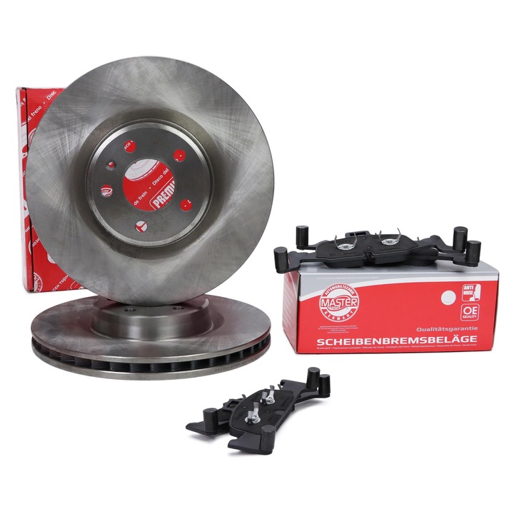 Master-Sport féktárcsa és fékbetét készlet, Audi A4 B9, A5, Q5, szellőztetett, 30mm, 338mm