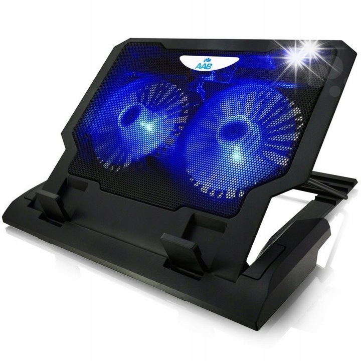 Support laptop AABCOOLING NC65, 2 ventilatoare 125mm, USB, 363x295x40mm, negru