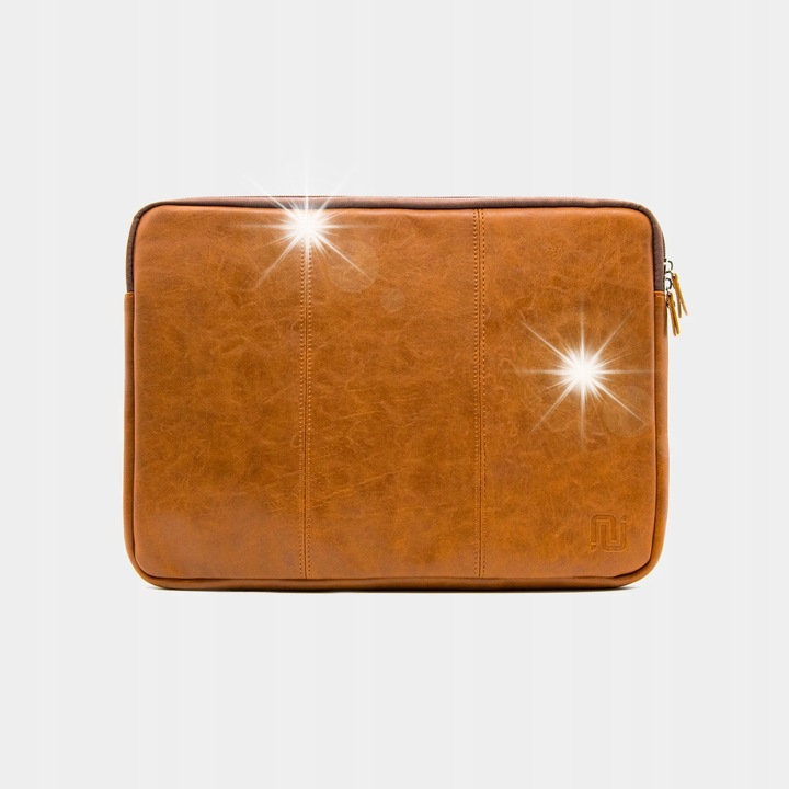 Laptop tok, NEGOTIA Vintage Abbey, 17,3 hüvelykes, viaszos bőr, barna színű, mérete 43,5x33,5x2,7 cm