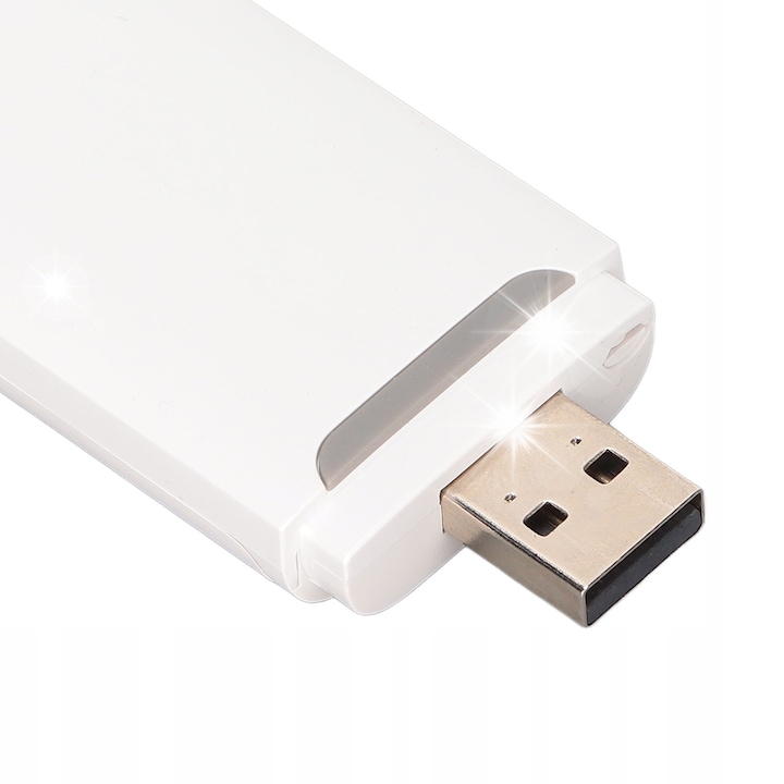 Router Wi-Fi portabil 4G LTE, 150Mb/s, alb, set cu card de retea