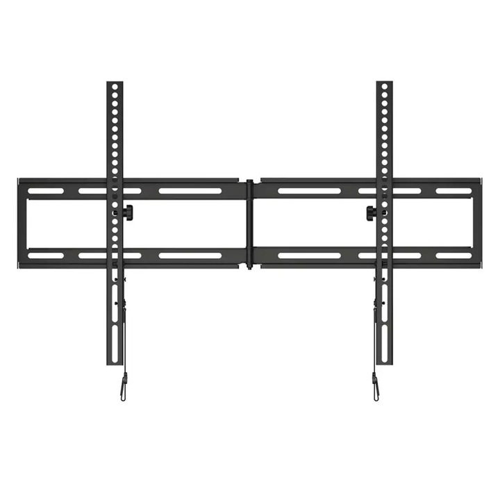 Универсална стойка за телевизор за стена SANUS, накланяща се стойка за стена, диагонал на телевизора 40"-90" (101-228 см), макс. 59 кг, функция за накланяне, минималистичен дизайн, лесна за инсталиране, черна