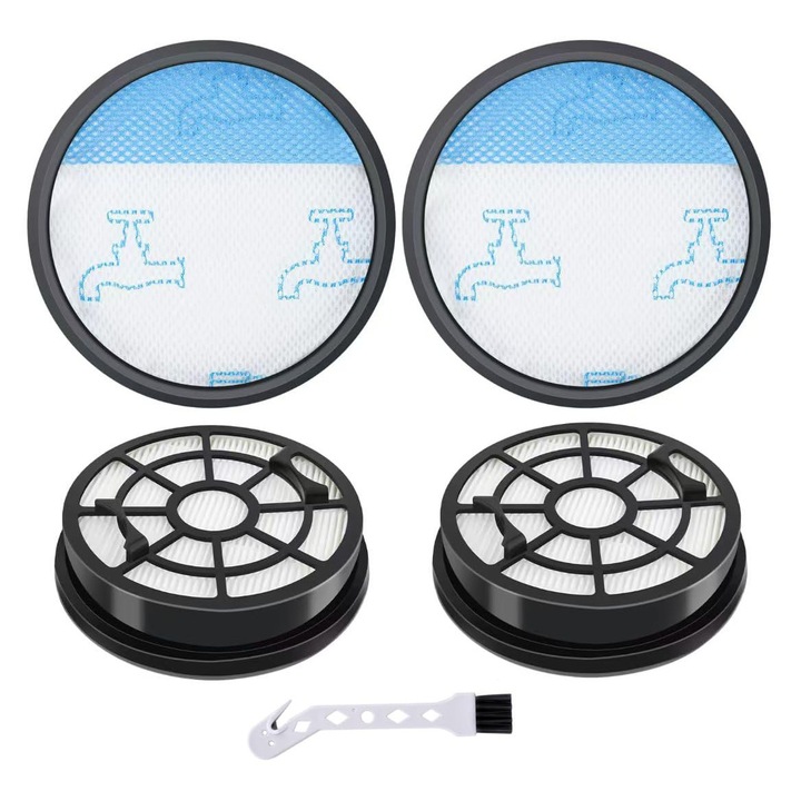 Set 2 filtre HEPA pentru aspiratoare Rowenta Swift Power Cyclonic, 4 bucati, microfibra