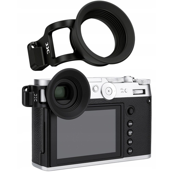 Ocular, JJC, EF-GFX100RF, silicon, dedicat camerelor Fujifilm GFX 100RF, blocheaza lumina nedorita, profil alungit, forma ergonomica, protectie vizor, asamblare bine gandita, functionalitate completa, constructie solida, contact confortabil cu vizorul