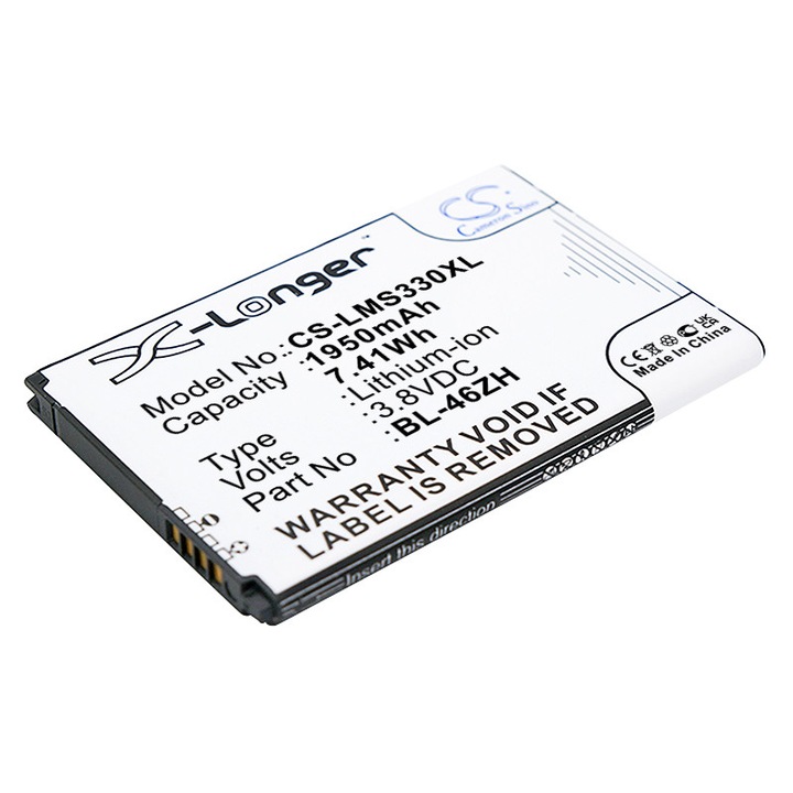 Baterie mobilă Cameron Sino CS-LMS330XL Li-ion 1950mAh, Negru, 69.42x47.94x4.75mm