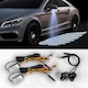 Set 2 Proiectoare LED Angel Wings, XONGSOR®, Ornament auto Welcome Light cu Montaj in Oglinda, 12V, Rezistente la apa, Lumina alb pur 6000k, Negru