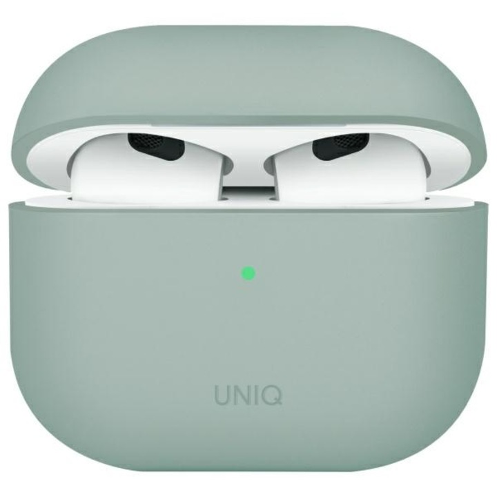 Carcasa Uniq Lino compatibila cu Apple AirPods 4, Verde