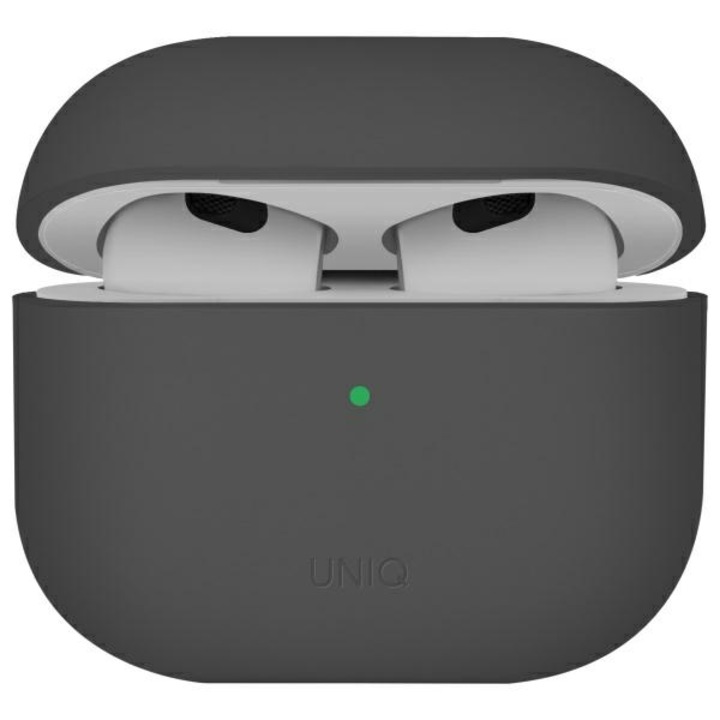 Carcasa Uniq Lino compatibila cu Apple AirPods 4, Gri