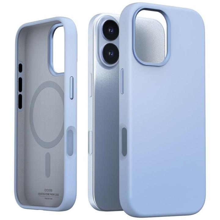 Carcasa Araree Typo Skin M cu MagSafe compatibila cu iPhone 17, Albastru