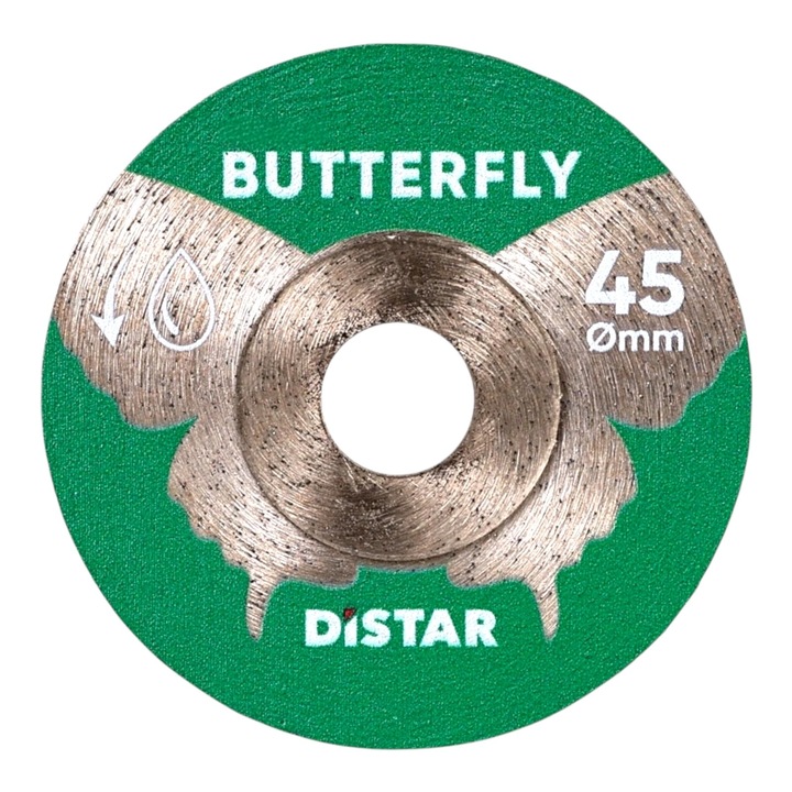 Mini disc diamantat Distar Butterfly, 45x0,6x9,6 mm, gaura interioara 9,6 mm