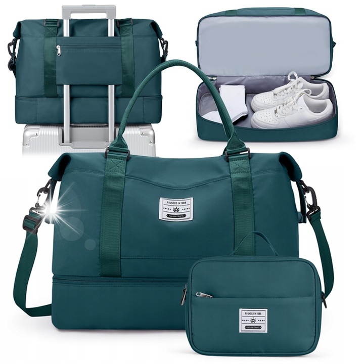 SIGOS utazótáska, XL, vízálló, kozmetikai táskával, 45x36x20cm