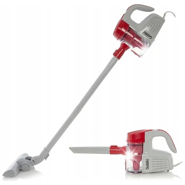 Aspirator vertical 2 în 1, Goblin, GSV302R, ciclon, filtru HEPA, 600W, fără sac, 0.4 L, 5m cablu