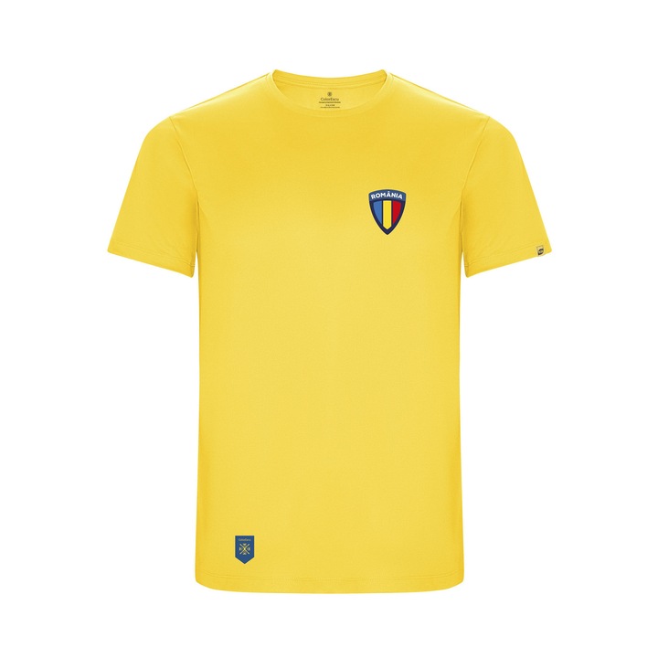 Tricou sport barbati ColorEscu, model Romania, galben, poliester, S INTL