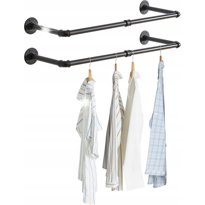 Bara de agatat, IBU, set 2 bucati, negru, 87x28cm