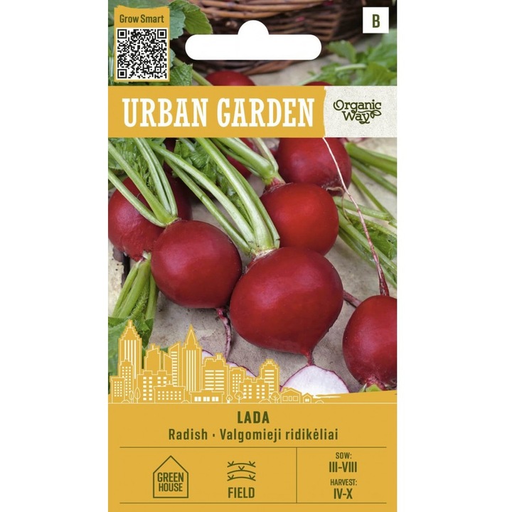 Seminte, Ridichi Lada, Urban Garden, plic, 3 grame