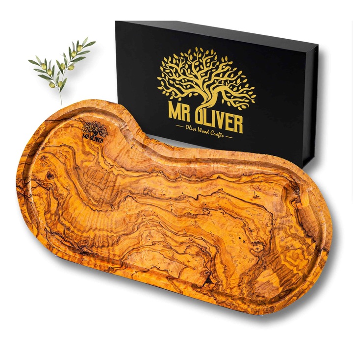 Дъска за рязане на храна, Mr Oliver, голяма, естествено маслиново дърво, правоъгълна
