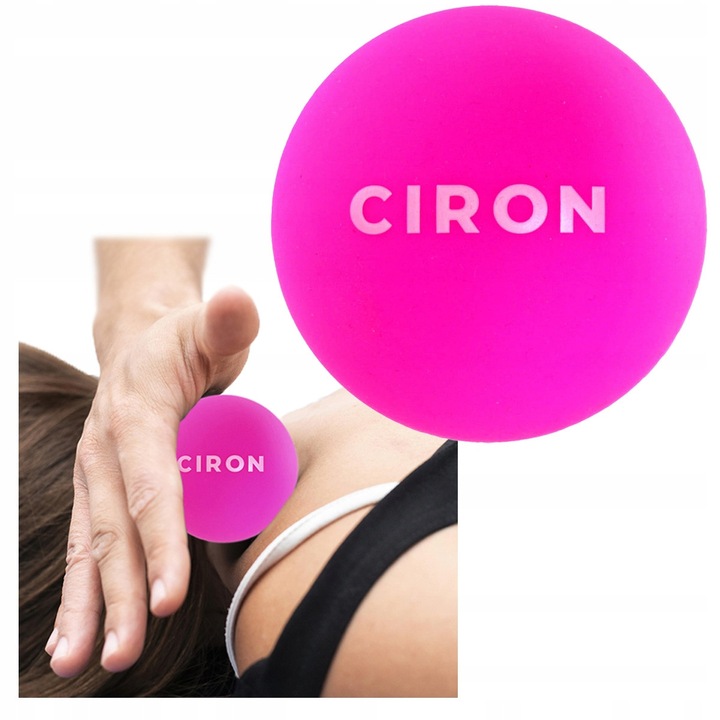 Minge Masaj, Ciron, Perfecta Pentru Masaj Punctual, Usor De Folosit, Reducere Tensiune Musculara, Ideal Pentru Relaxare Dupa Antrenament Si La Birou, Durabila Si Rezistenta La Deformare, 6 cm, Roz